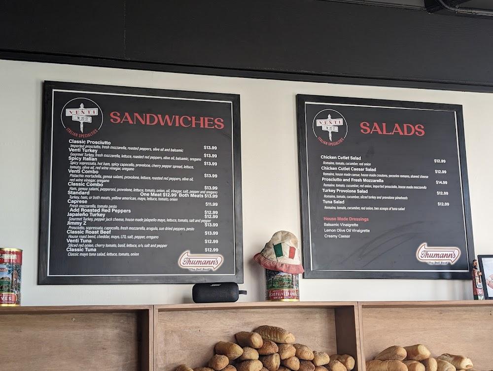Venti Italian Specialties Menu image 4